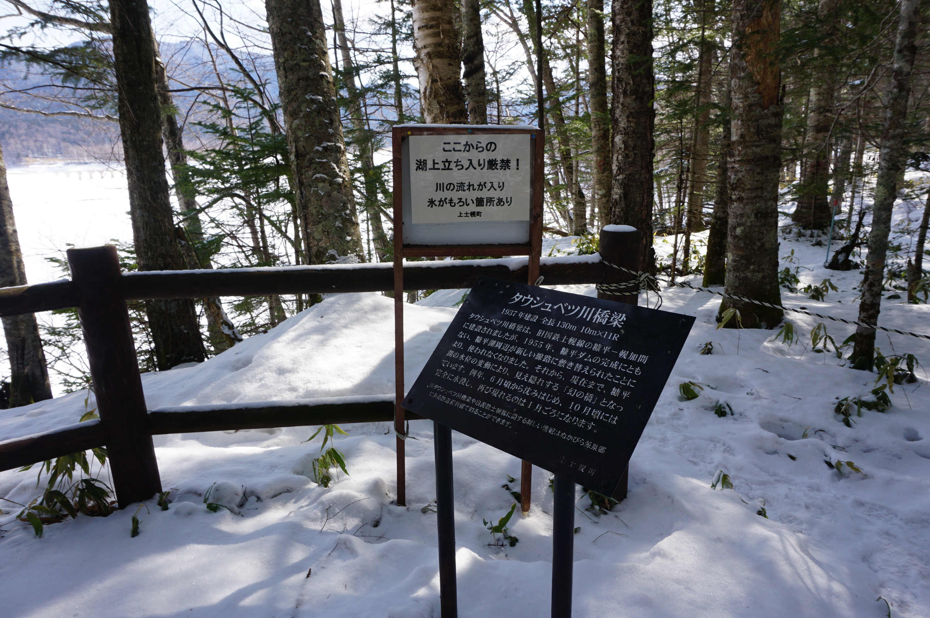 冬の北海道遺産タウシュベツ川橋梁