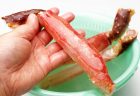 北海道の懐かしい昭和の赤ウインナーは「魚肉」です。